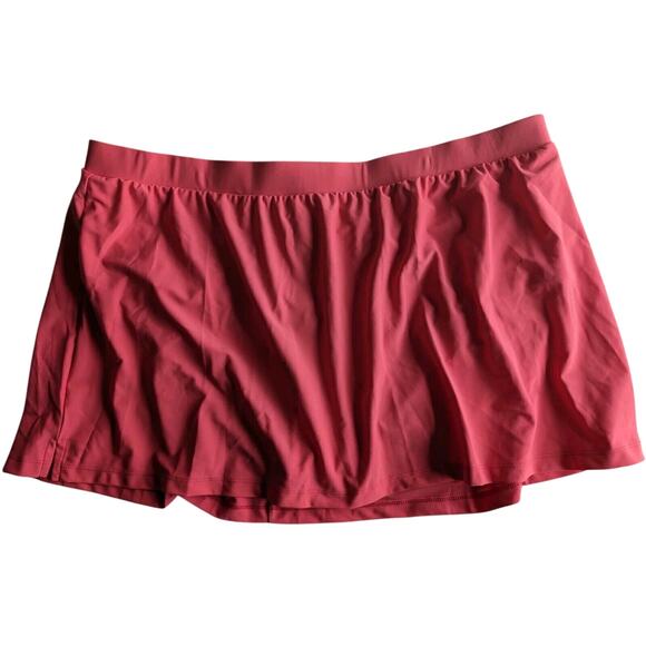 New Beach Diva Swim Skort 22W Womens Plus Pink Swim Bottoms Bright Sporty - Picture 1 of 5